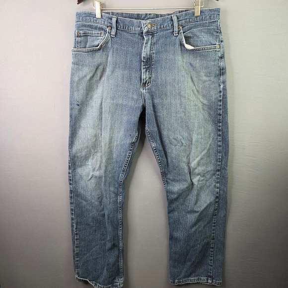 Wrangler Other - Wrangler Five Star Jeans Mens 36x29 Blue Straight Leg Premium Denim Pants